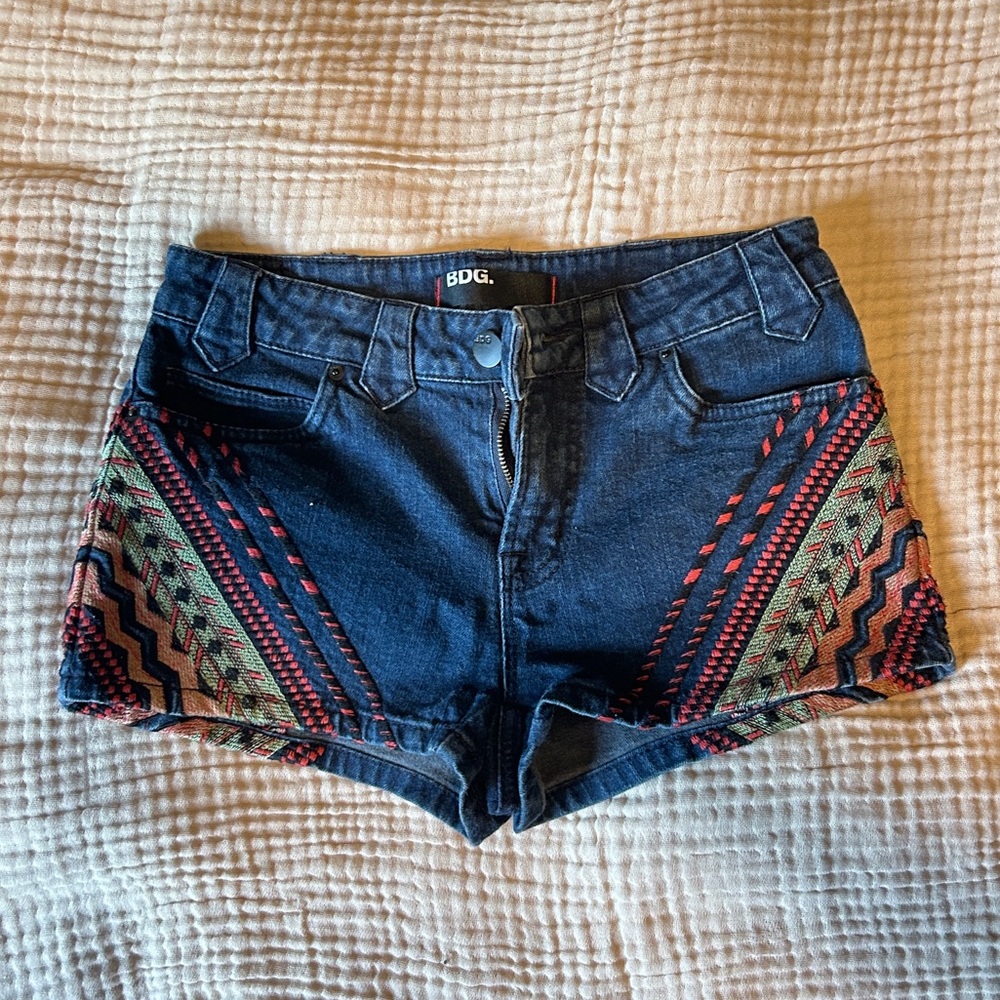 BDG Embroidered Jean Shorts